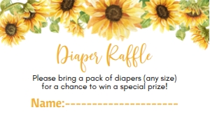 sunflower diaper raffle S014: 1568784956