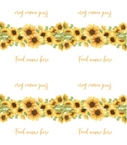 sunflower 1st birthday food tent card S014: 1569411464