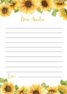 sunflower 1st birthday time capsule card S014: 1569411464