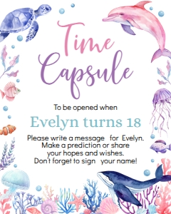 girl ocean birthday time capsule O004: 1565210588