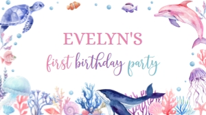 girl ocean birthday gable box label O004: 1565950974