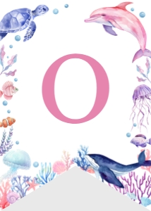 girl ocean birthday highchair banner O004: 1565176728
