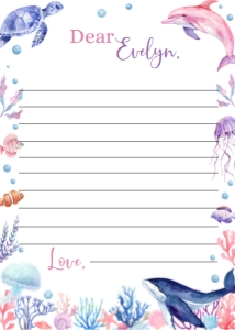 girl ocean birthday time capsule card O004: 1565210588