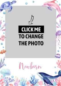girl ocean birthday photo banner O004: 1565175892