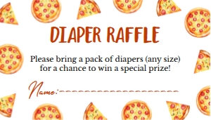 pizza diaper raffle P013: 4318188981