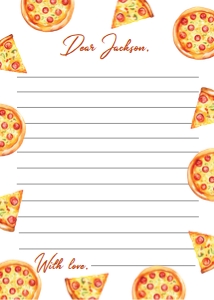 pizza birthday time capsule card P013: 1580922177
