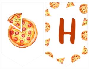 pizza birthday banner P013: 1580764481