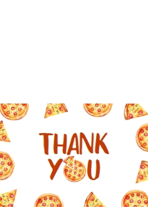 pizza thank you card P013: 4318188981