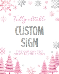 winter onederland custom sign W015: 1582568787