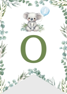 koala birthday highchair banner K001: 1594343440