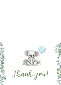 koala thank you card K001: 1608489127