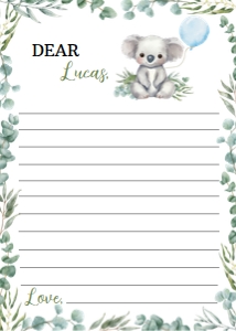 koala birthday time capsule card K001: 1594902978