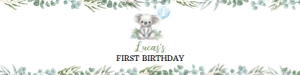 koala birthday water bottle label K001: 1595517924