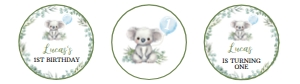 koala birthday cupcake topper K001: 1595517924