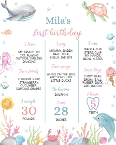 ocean pastel birthday milestone 16x20 O007: 1602663118