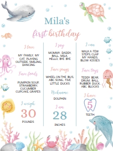 ocean pastel birthday milestone 18x24 O007: 1602663118