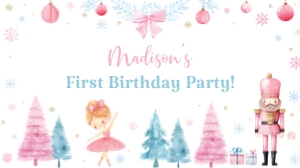 pink nutcracker birthday gable box label N003: 1606372604