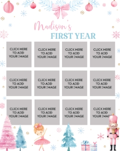 pink nutcracker birthday photo collage 16x20 N003: 1606366894