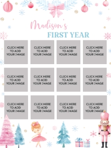 pink nutcracker birthday photo collage 18x24 N003: 1606366894