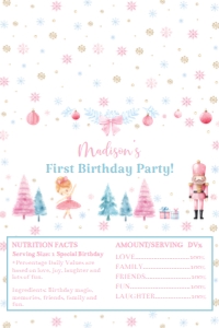 pink nutcracker birthday chocolate wrapper Aldi N003: 1605730612