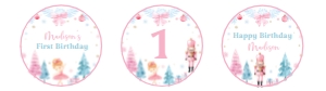 pink nutcracker birthday cupcake topper N003: 1605654414