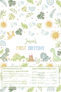 dinosaur birthday chocolate wrapper Aldi D014: 1618249980