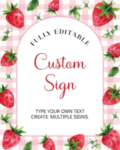 berry birthday custom sign B014: 1632810478