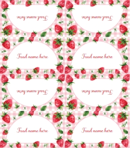 berry birthday food tent card B014: 1859487076
