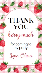 berry birthday thank you tag B014: 1859487076
