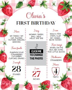 berry birthday milestone poster 16x20 B014: 1646973921
