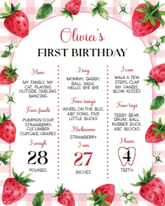 berry birthday milestone 16x20 B014: 1632780728