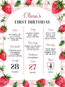 berry birthday milestone 18x24 B014: 1632780728