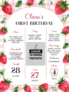 berry birthday milestone poster 18x24 B014: 1646973921