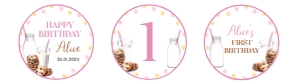 girl cookie birthday cupcake topper C010: 1639696360