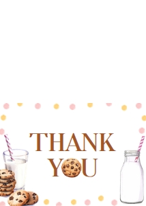 girl cookie thank you card C010: 1639024704