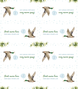 one lucky duck food tent card L007: 9114