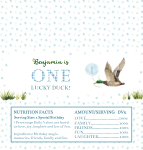 one lucky duck chocolate wrapper Hershey L007: 9097