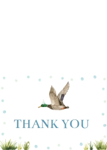 one lucky duck thank you card L007: 9039