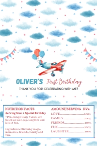 airplane birthday chocolate wrapper Aldi A007: 1641868362