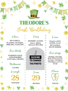 green lucky one milestone poster 18x24 L008: 1650289686