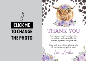 holy cow birthday thank you card C007: 1655930534