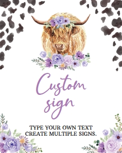 holy cow birthday custom sign C007: 1656453354