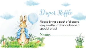 peter rabbit diaper raffle B007: 1689765515