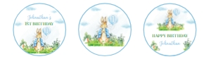 peter rabbit birthday cupcake topper P007: 1675617458