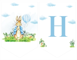 peter rabbit birthday banner P007: 1689784921