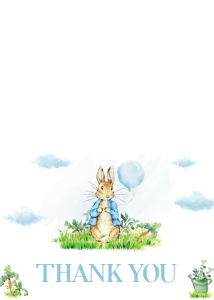 peter rabbit thank you card P007: 1689765515