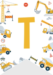 construction 2nd birthday highchair banner C013: 1705515963
