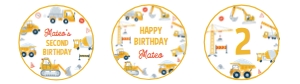 construction 2nd birthday cupcake topper C013: 1692203136