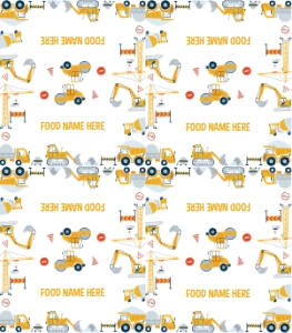 construction 2nd birthday food tent card C013: 1692203136