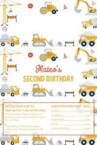 construction 2nd birthday chocolate wrapper Aldi C013: 1691756562